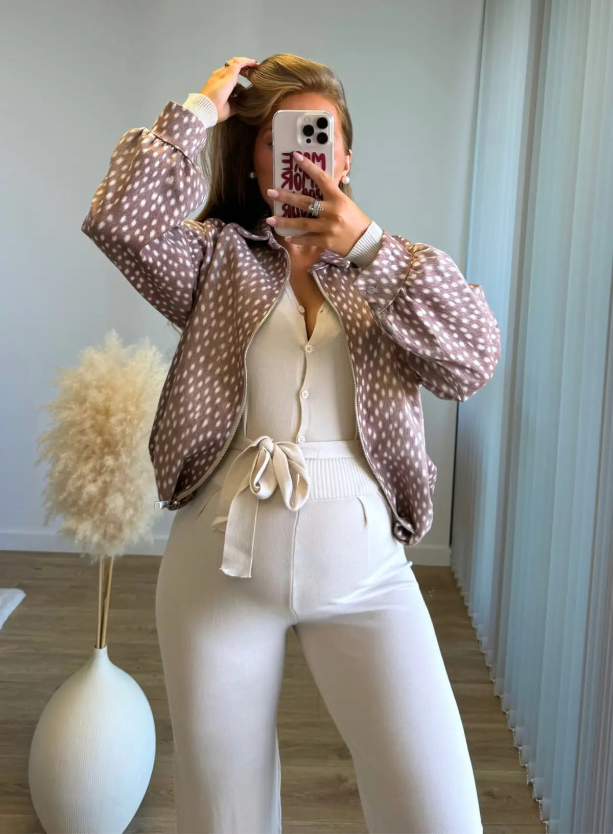 BAMBI - Veste bomber de grossesse à pois