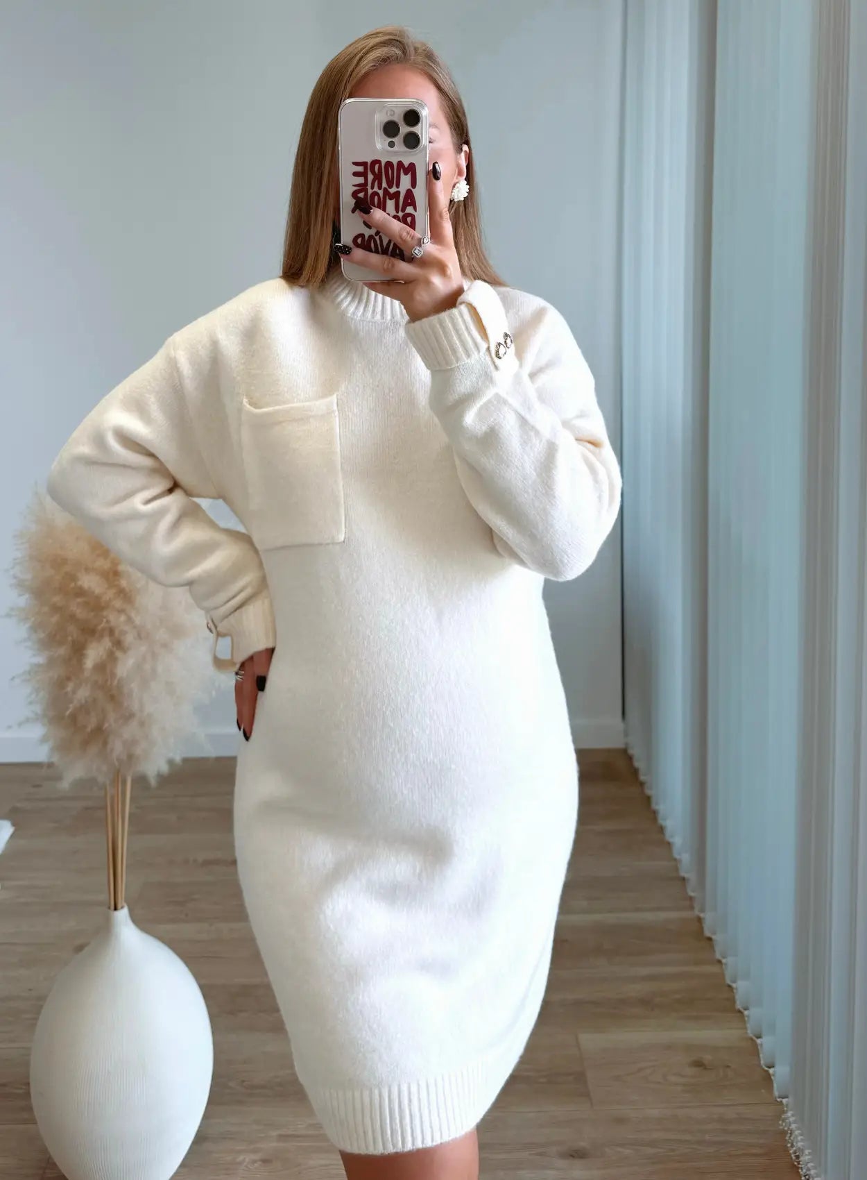 Robe-pull-de-grossesse-douceur-extrème-crème