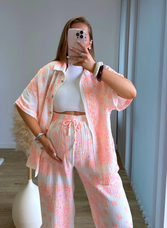 Pantalon-de-grossesse-en-gaze-de-coton-coloré