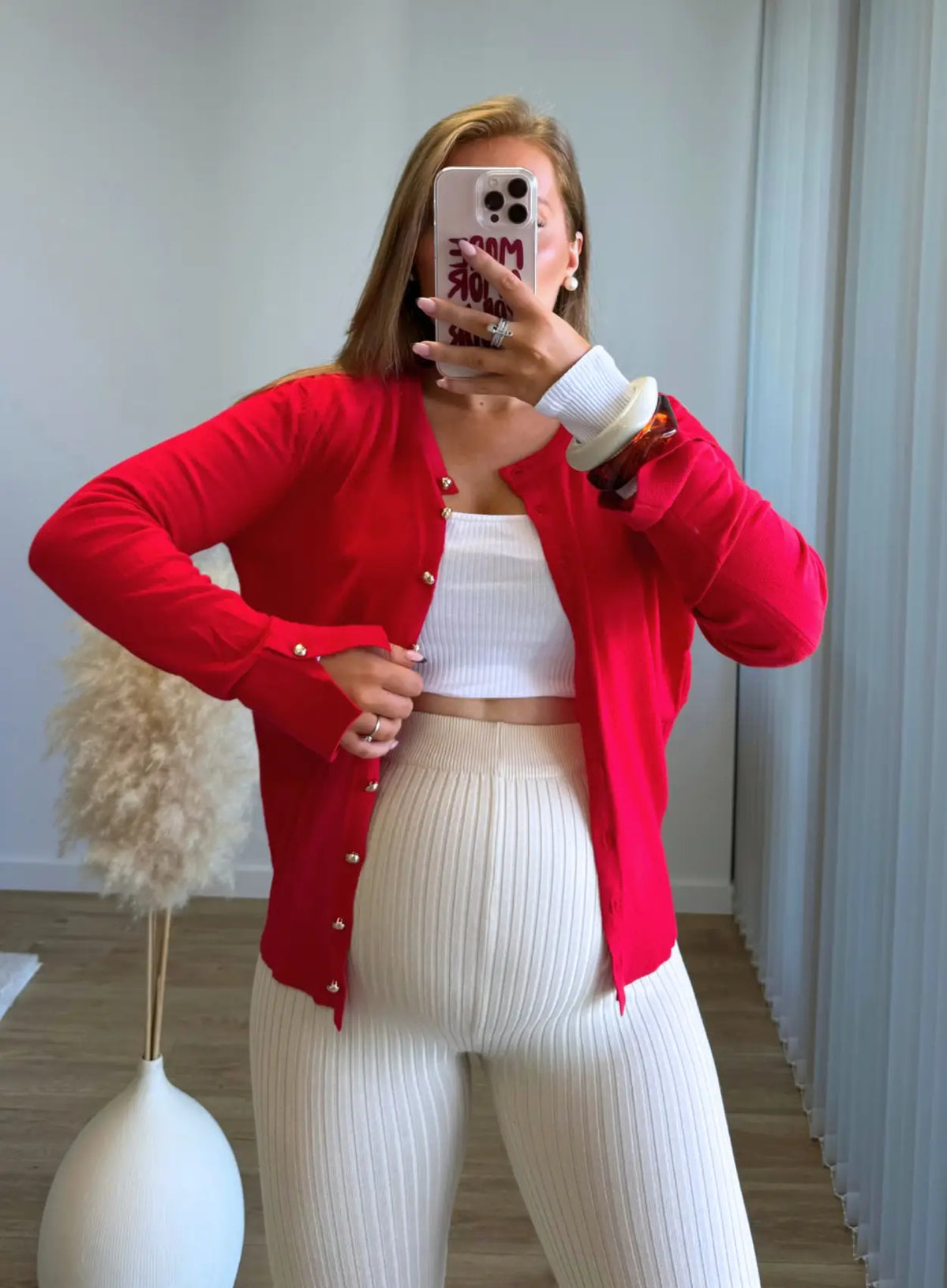 SUNDAY - Ensemble de grossesse en maille crème