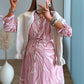 robe-courte-de-grossesse-à-motifs-rose