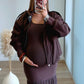 robe-longue-de-grossesse-côtelée-marron-chocolat