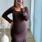 robe-longue-de-grossesse-côtelée-marron-chocolat