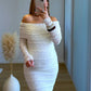 Robe-longue-de-grossesse-col-bardot-crème-en-dentelle