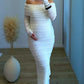 Robe-longue-de-grossesse-col-bardot-crème-en-dentelle