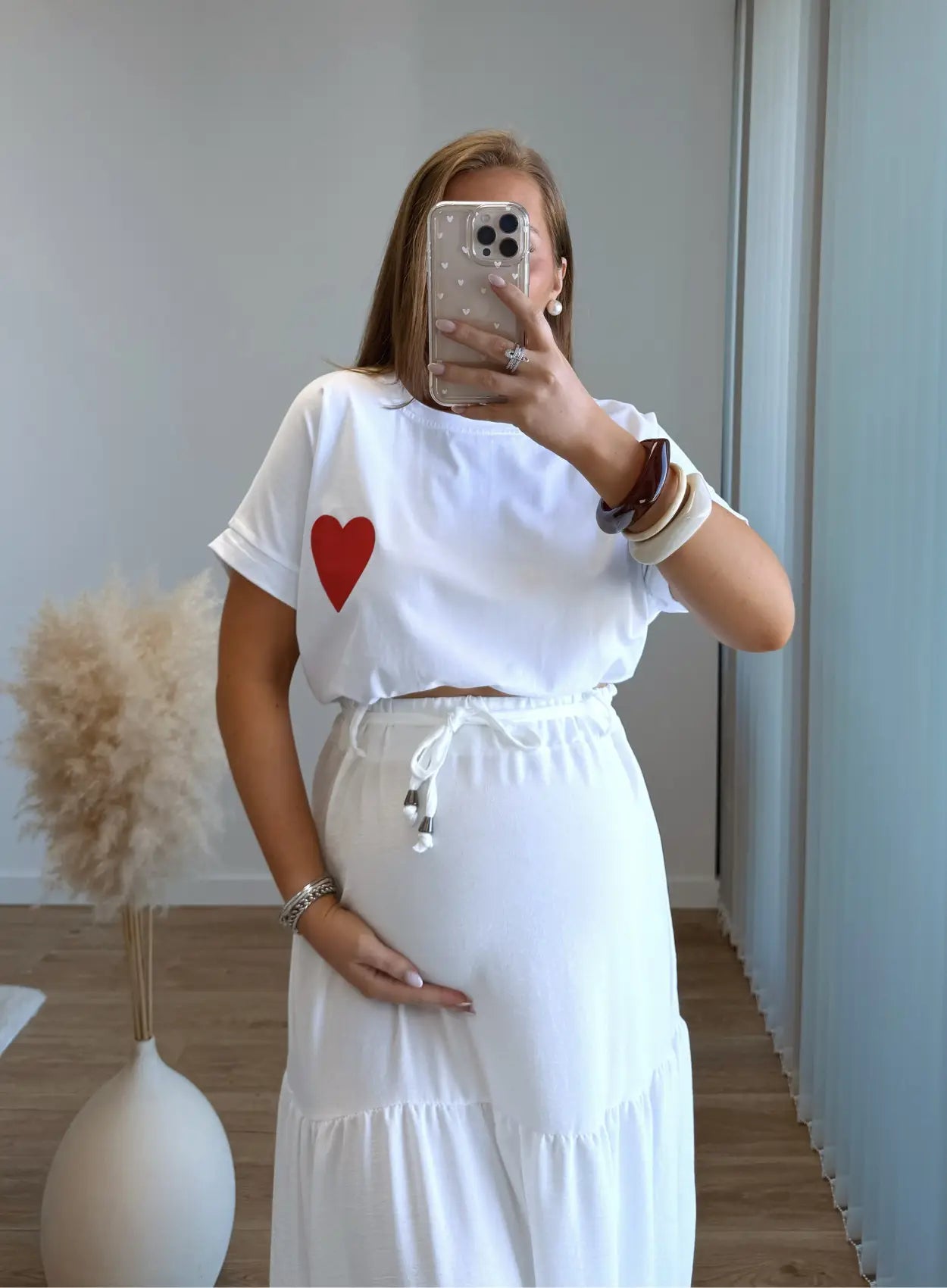 Tee-shirt-de-grossesse-oversize-à-motifs