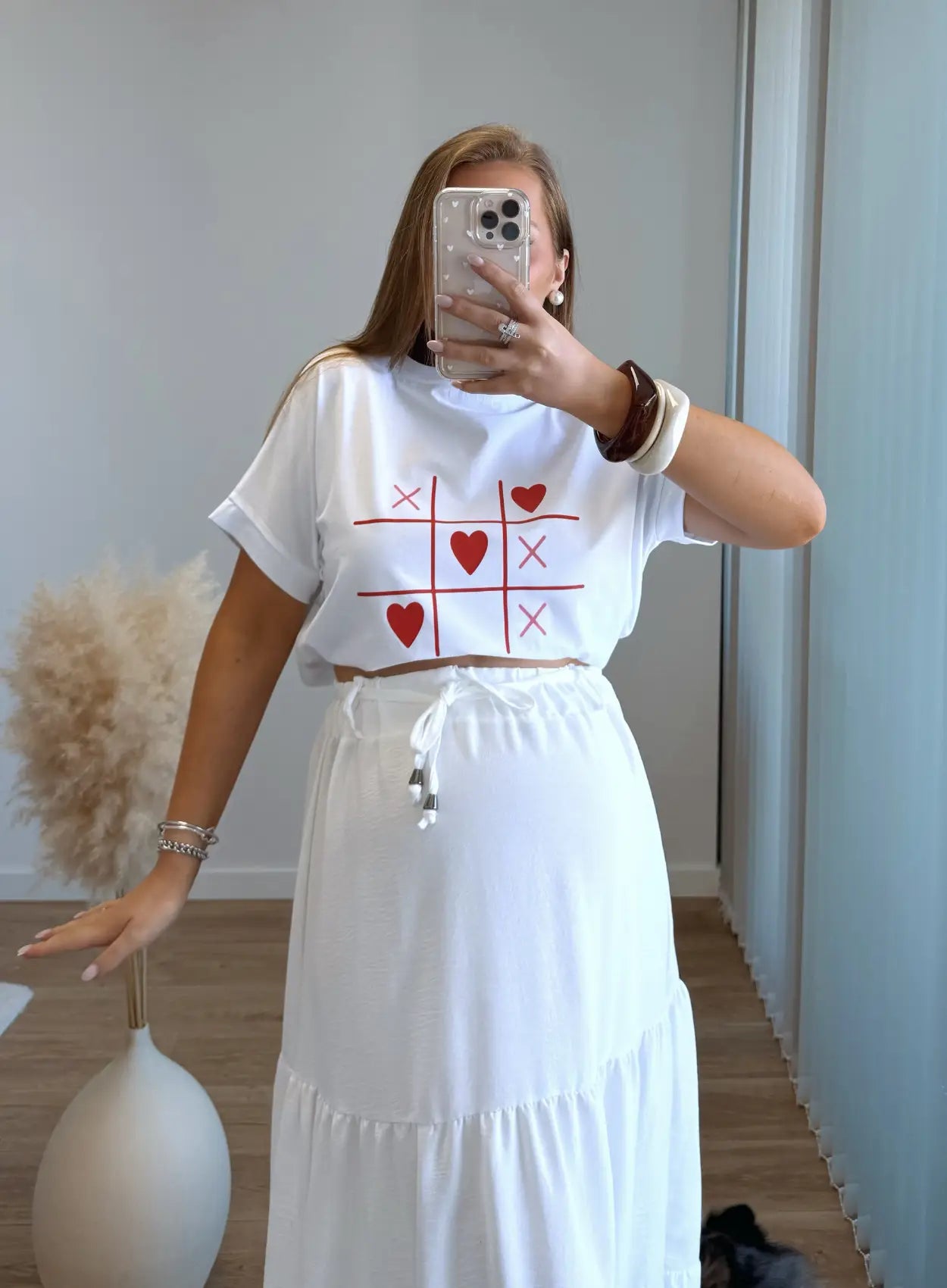 Tee-shirt-de-grossesse-oversize-à-motifs