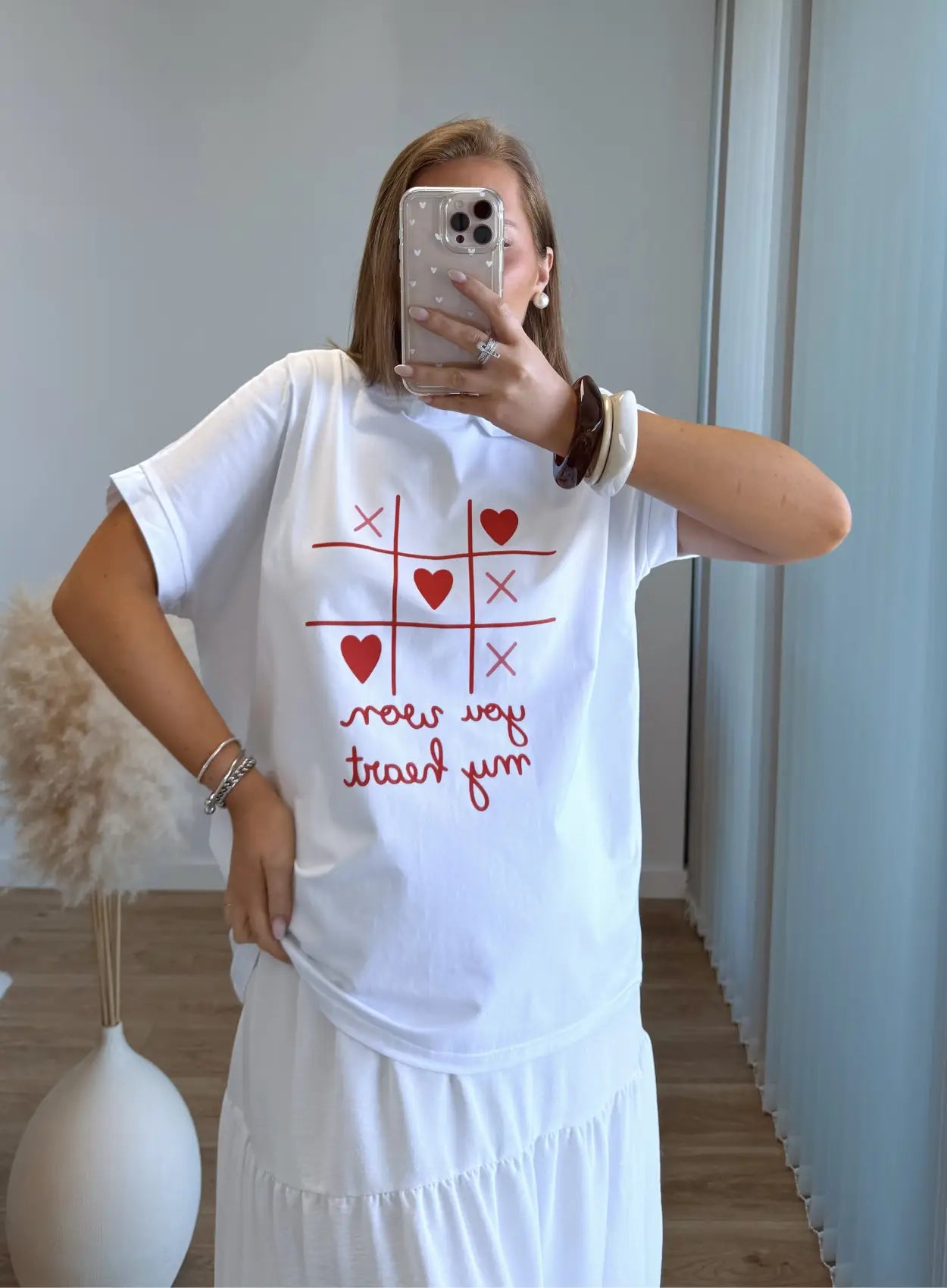 Tee-shirt-de-grossesse-oversize-à-motifs