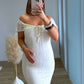 Robe-longue-de-grossesse-blanche-en-dentelle