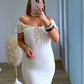 Robe-longue-de-grossesse-blanche-en-dentelle