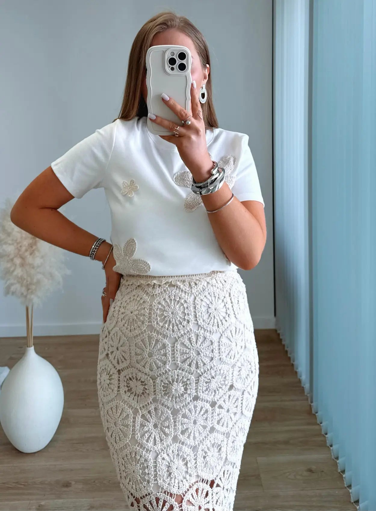 jupe-longue-de-grossesse-en-crochet-beige