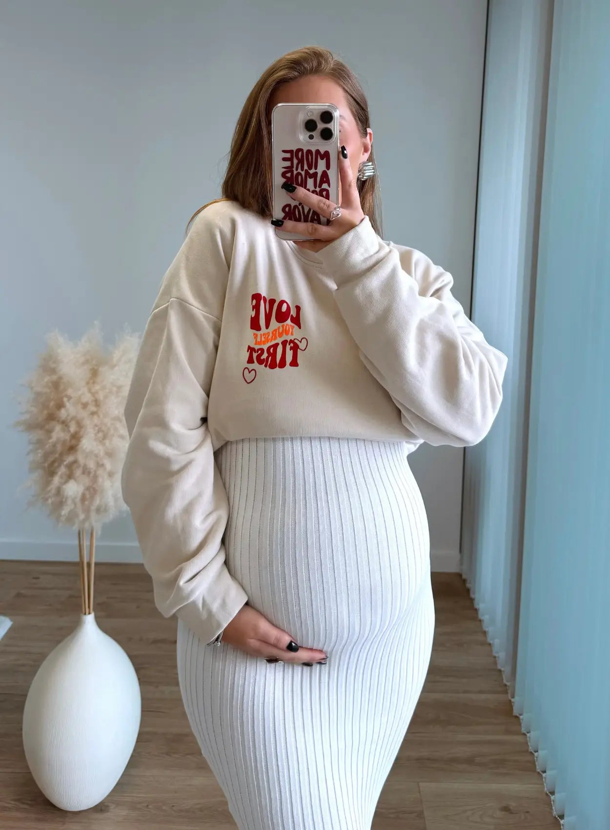 Sweat-de-grossesse-molletonné-love-first