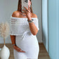 robe-longue-en-crochet-blanche-col-bardot