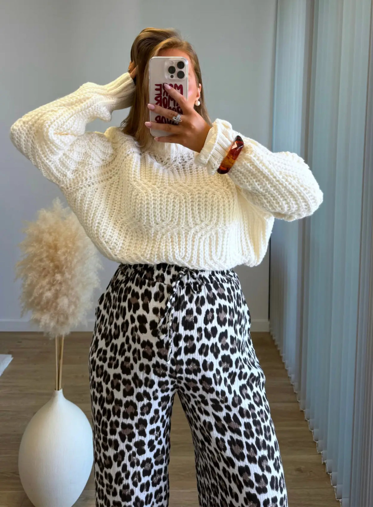 AUTUMN - Pantalon de grossesse motif léopard en coton