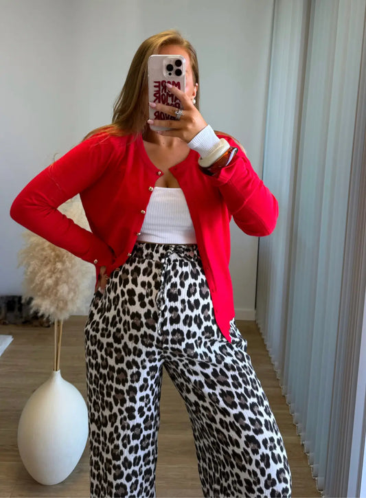 AUTUMN - Pantalon de grossesse motif léopard en coton