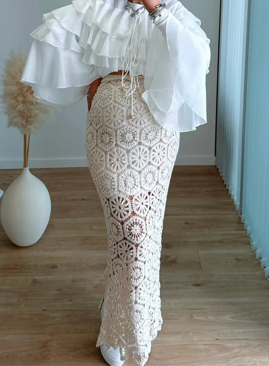 jupe-longue-de-grossesse-en-crochet-beige