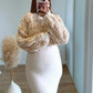 Pull-de-grossesse-en-maille-épaisse-beige