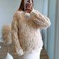 Pull-de-grossesse-en-maille-épaisse-beige