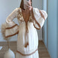 Robe-longue-de-grossesse-bohème-beige-et-marron