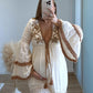 Robe-longue-de-grossesse-bohème-beige-et-marron