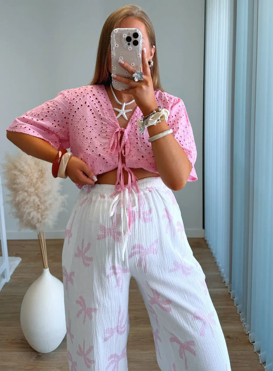 blouse-courte-de-grossesse-à-nouer-rose
