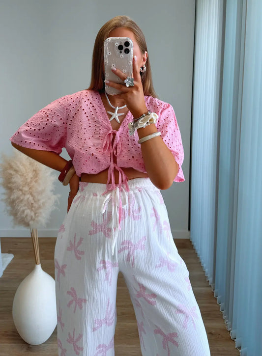 pantalon-de-grossesse-en-gaze-de-coton-blanc-avec-palmiers-rose