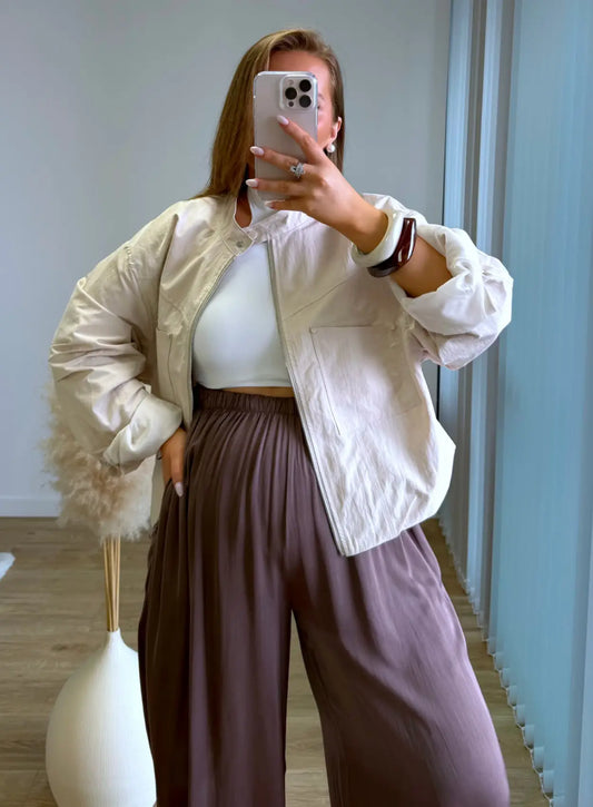 Pantalon-de-grossesse-coupe-ballon-marron