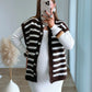 pull-gilet-sans-manches-à-rayures-blanches-et-marron