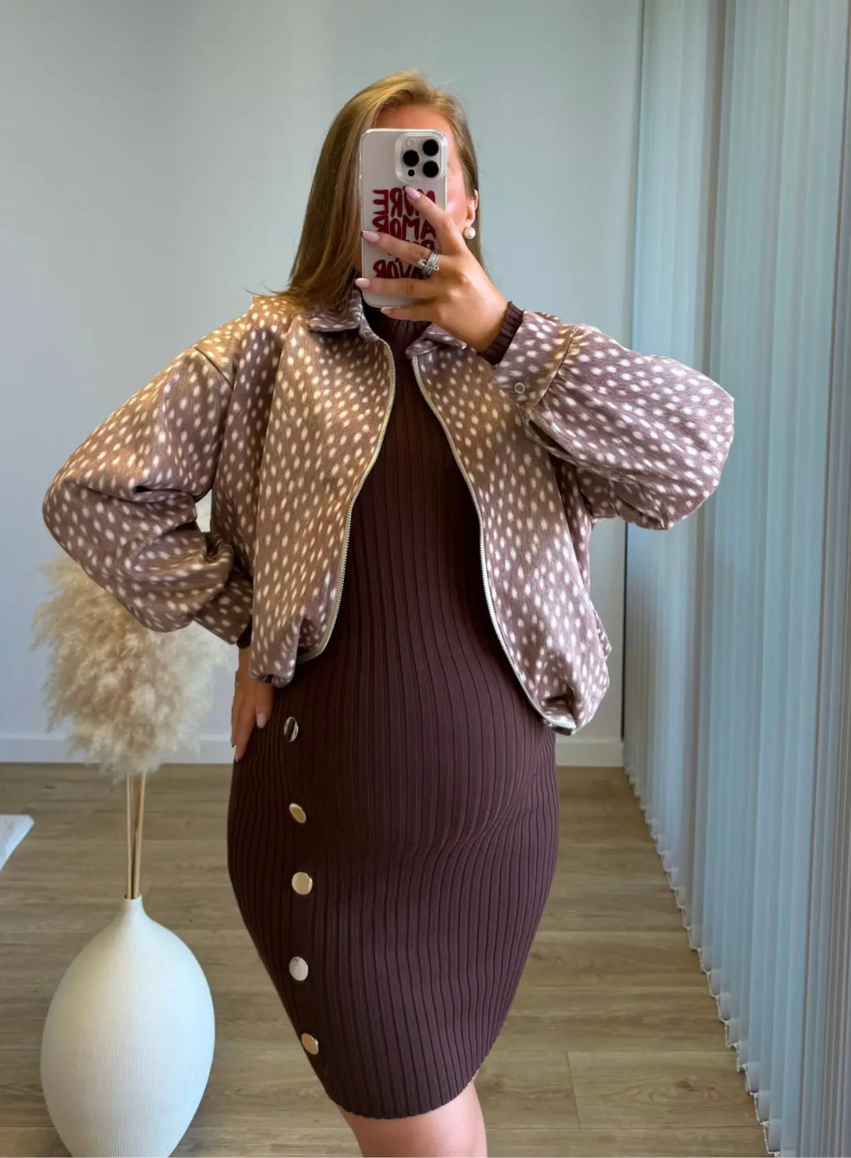 BAMBI - Veste bomber de grossesse à pois