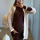 CINAMOON - Robe mi-longue de grossesse en maille chocolat