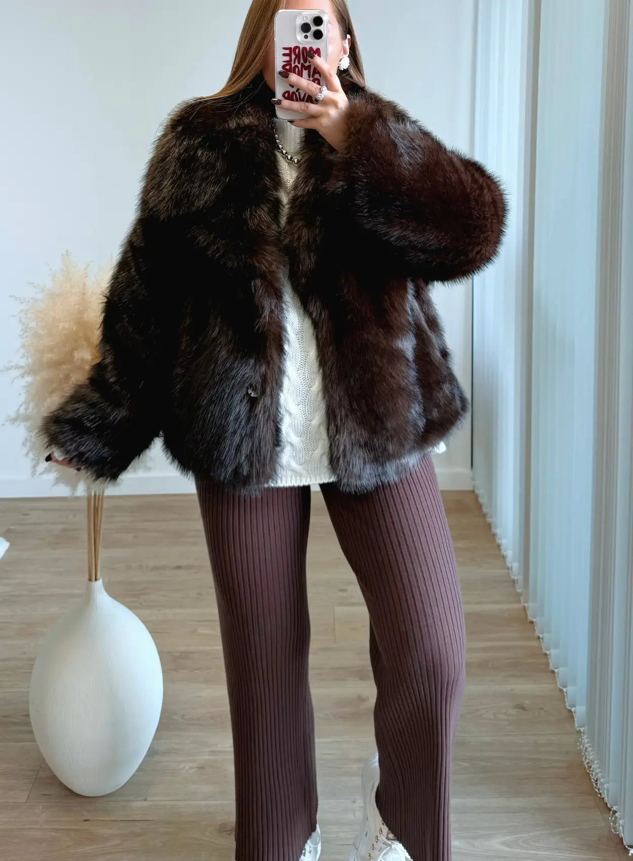 Pantalon-de-grossesse-côtelé-chocolat