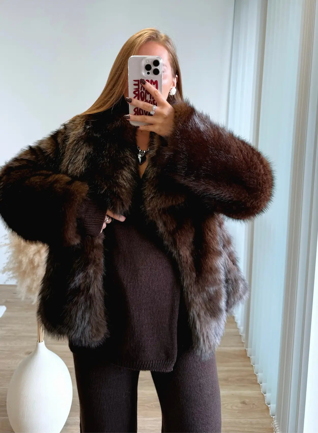 Ensemble-kimono-de-grossesse-en-maille-chocolat