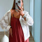 robe-longue-de-grossesse-terracota-en-lin-avec-perles