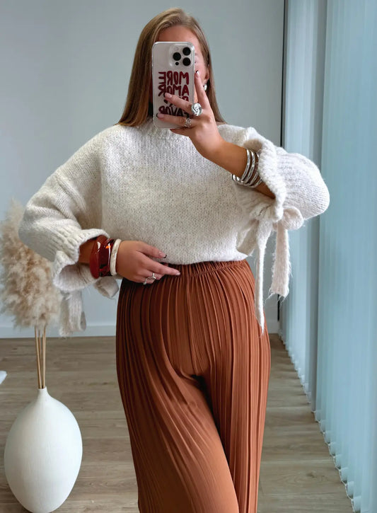 pantalon-de-grossesse-plissé-taupe