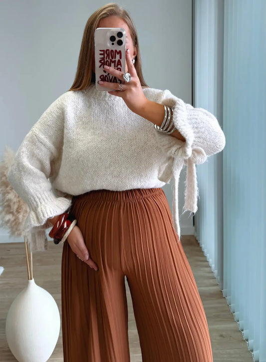 pantalon-de-grossesse-plissé-taupe