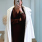 robe-courte-de-grossesse-en-maille-chocolat-manches-longues-à-franges