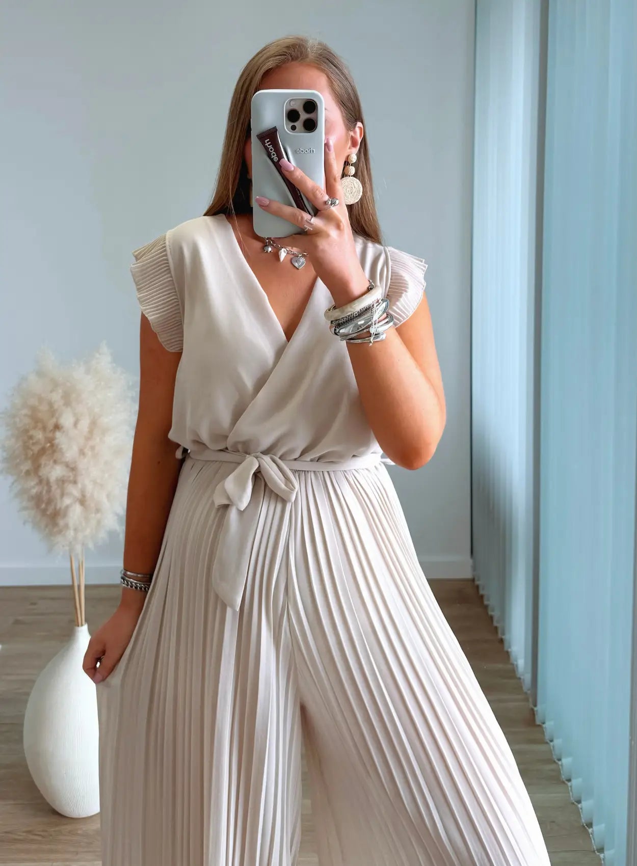 combinaison-plissée-de-grossesse-beige