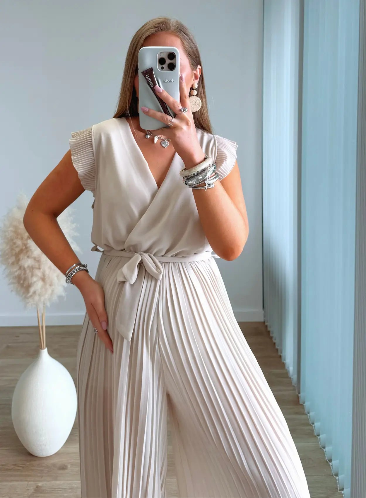 combinaison-plissée-de-grossesse-beige