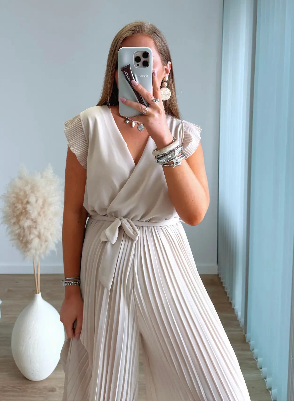 combinaison-plissée-de-grossesse-beige