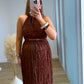 Ensemble-de-grossesse-gauffree-top-et-jupe-marron