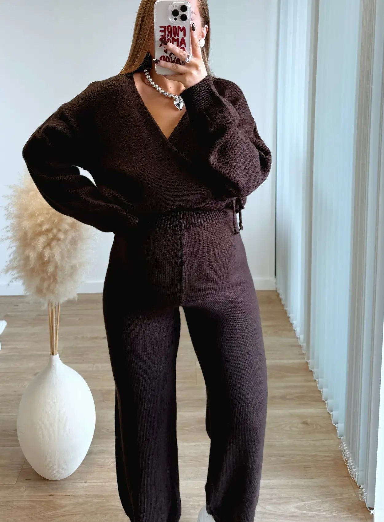 Ensemble-kimono-de-grossesse-en-maille-chocolat