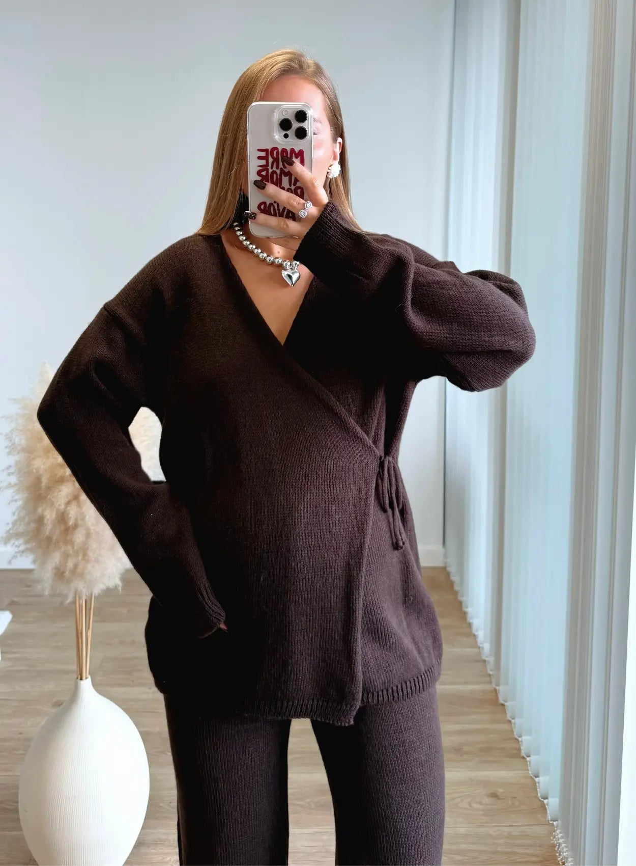 Ensemble-kimono-de-grossesse-en-maille-chocolat