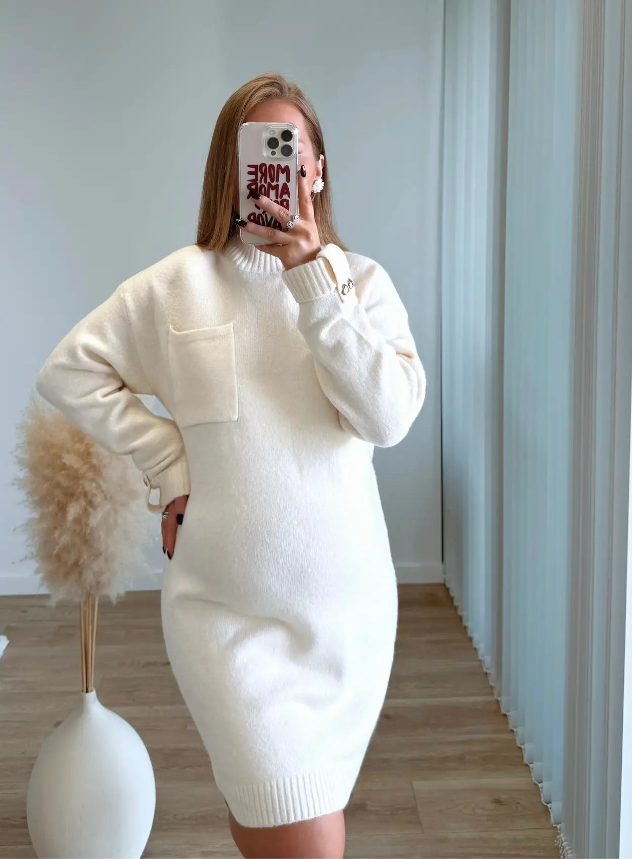 Robe-pull-de-grossesse-douceur-extrème-crème