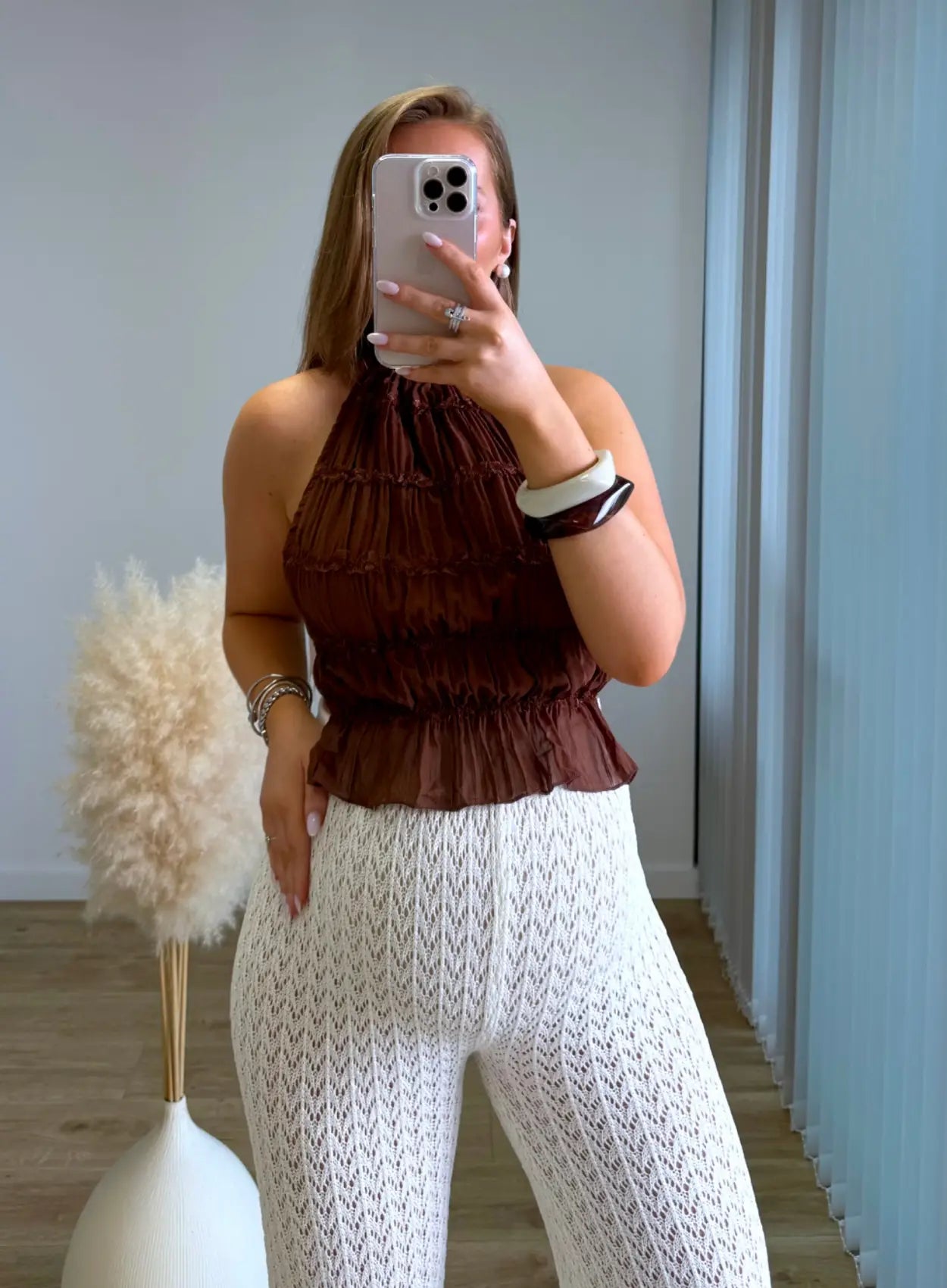 Pantalon-de-grossesse-en-crochet-crème 