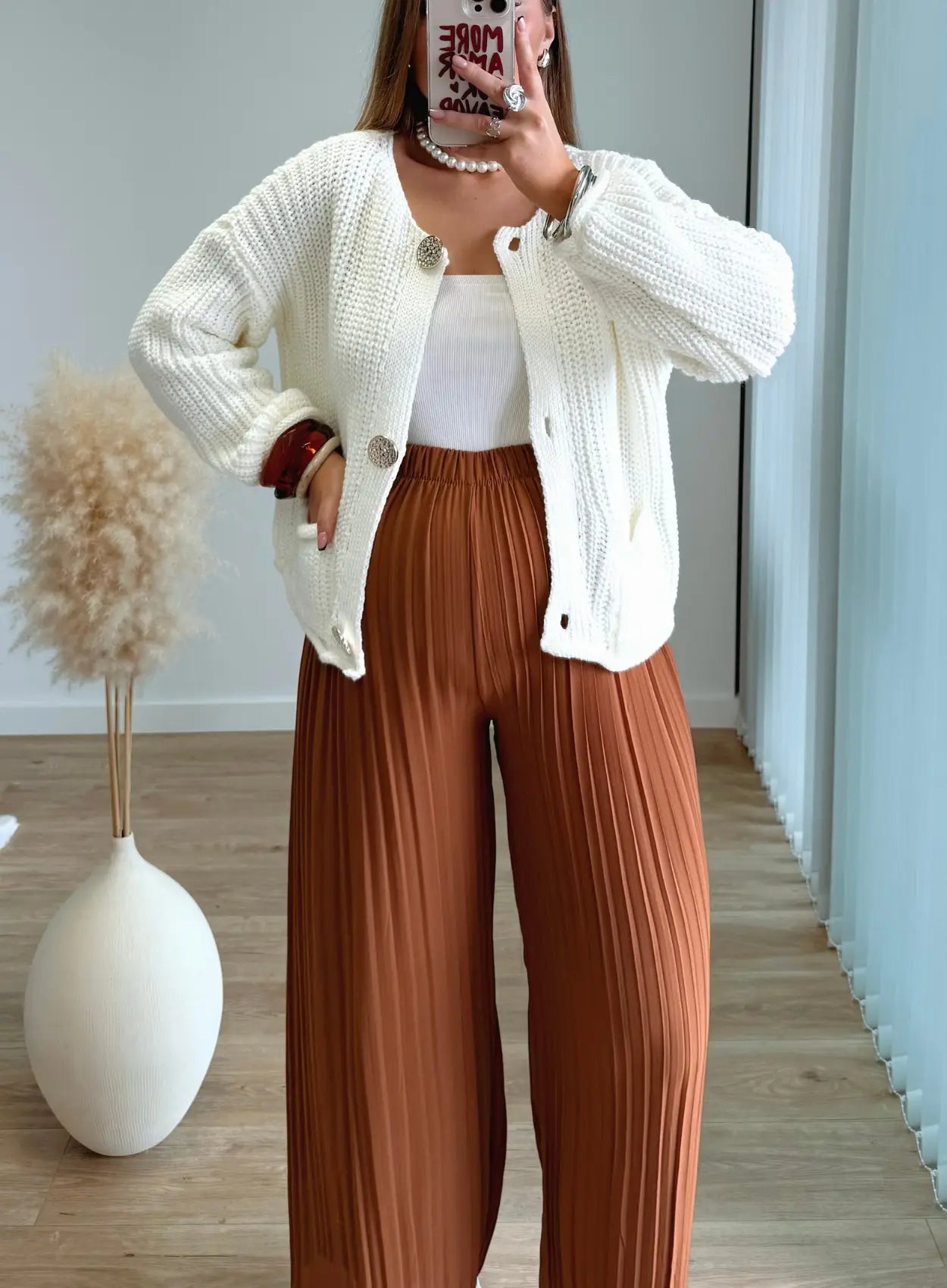 pantalon-de-grossesse-plissé-taupe
