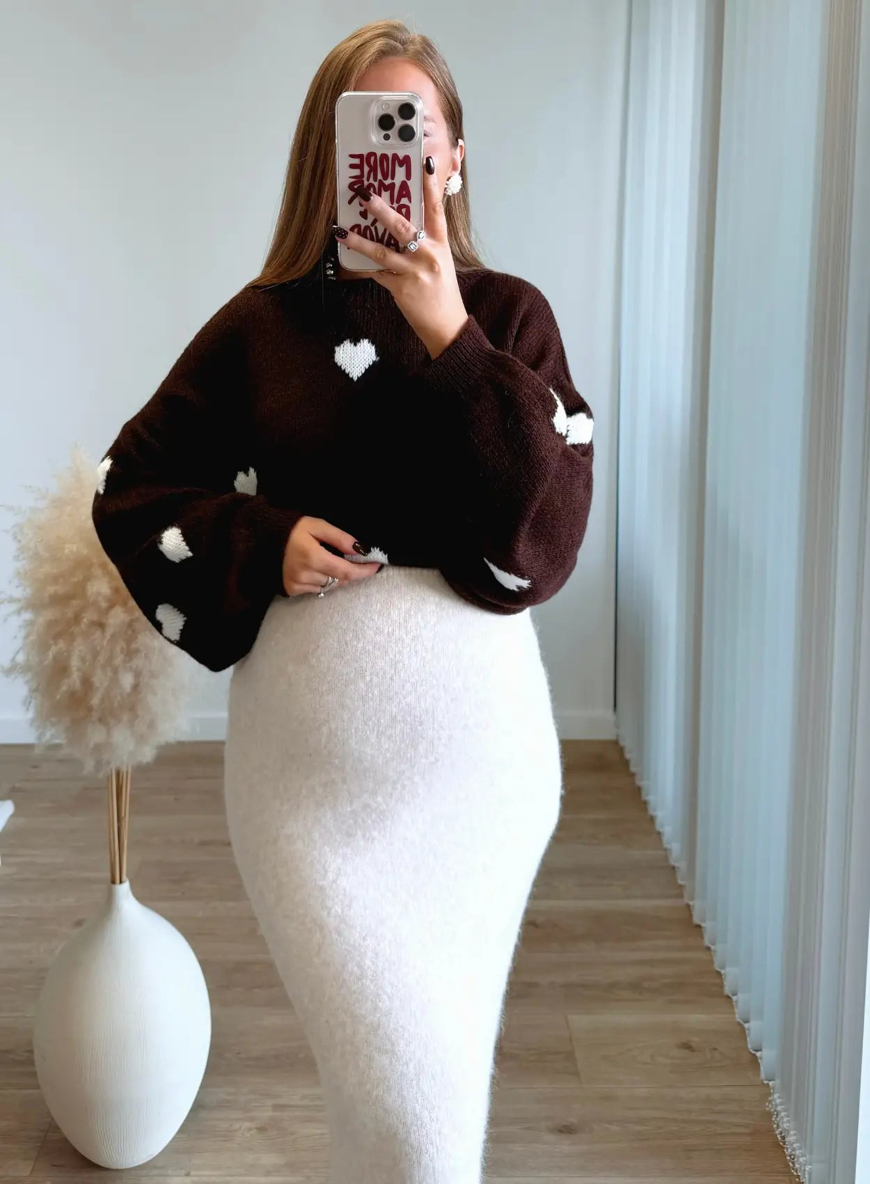 Jupe-de-grossesse-en-maille-beige