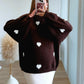 Pull-de-grossesse-à-coeurs-marron-chocolat
