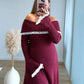 Robe-de-grossesse-burgundy-avec-dentelle-blanche