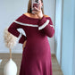 Robe-de-grossesse-burgundy-avec-dentelle-blanche