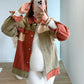 veste-chemise-légère-en-jean-couleur-terracota-kaki-et-beige